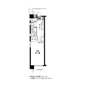 中部屋の為、小窓はございません